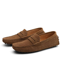 Italian | Fashionable, casual suede loafers for men