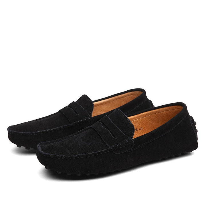 Italian | Fashionable, casual suede loafers for men