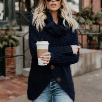 Hailey | Modern Asymmetrical Turtleneck Sweater with Stylish Details