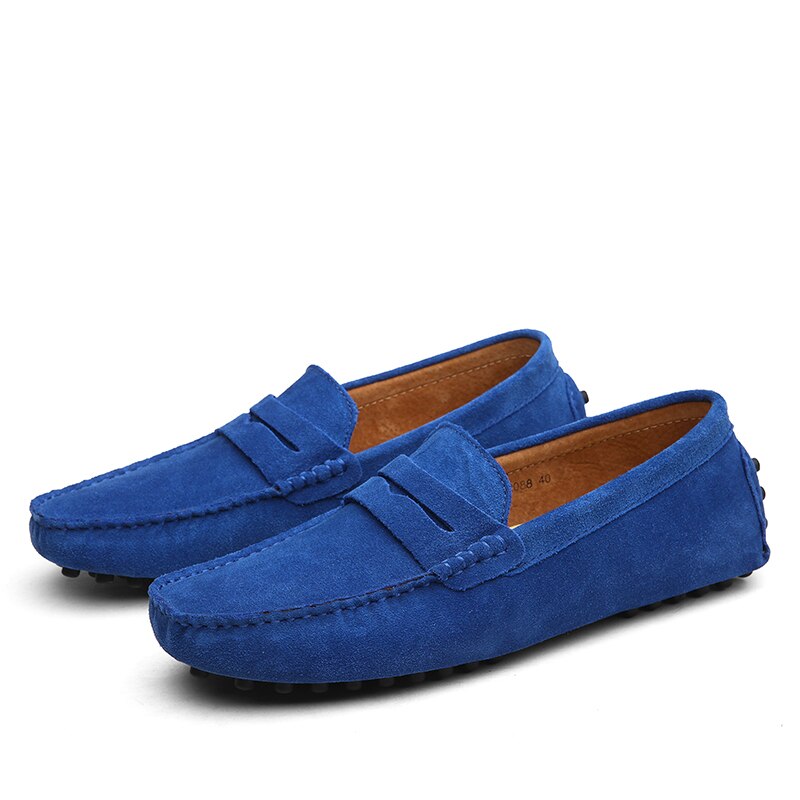 Italian | Fashionable, casual suede loafers for men