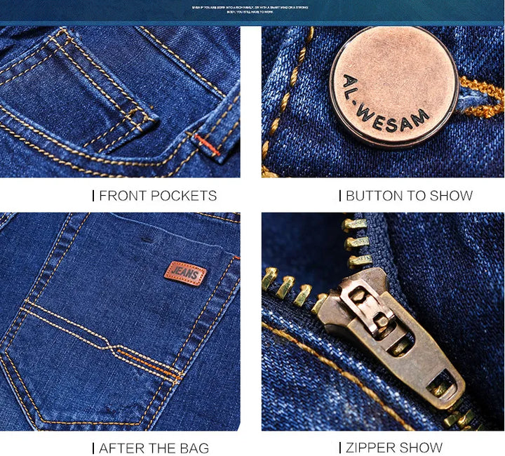 Jeans | Jeans ajustados rectos y casuales con elasticidad