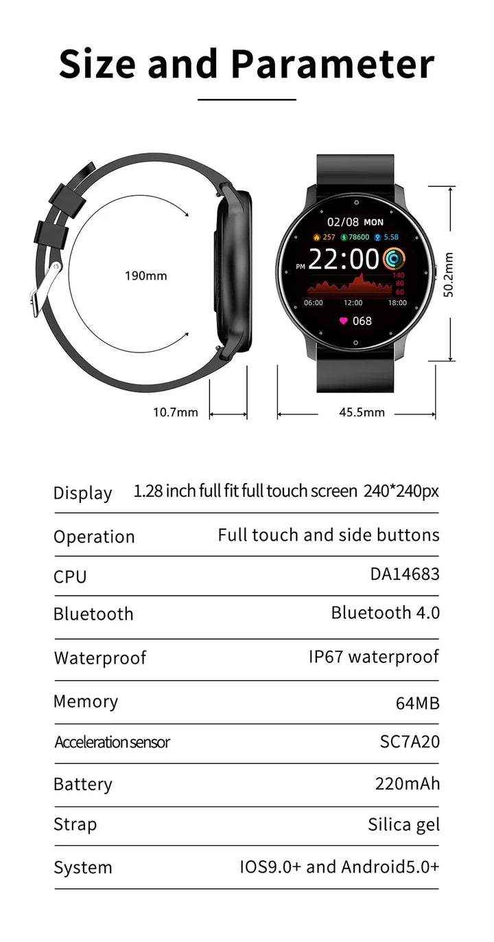 Sport Smartwatch | Verfolgen Sie Ihre Leistung überall und jederzeit!