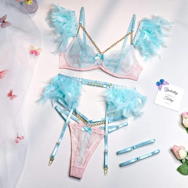 Mirella conjunto de lencería de 3 piezas | Un conjunto sexy con detalles únicos