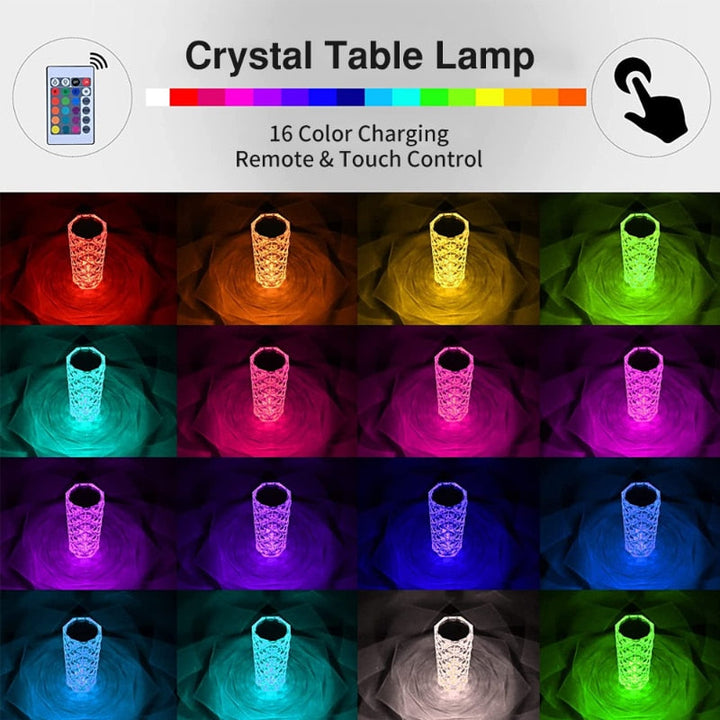 Guesolarz | LED Kristall Tischlampe Diamant Nachtlicht