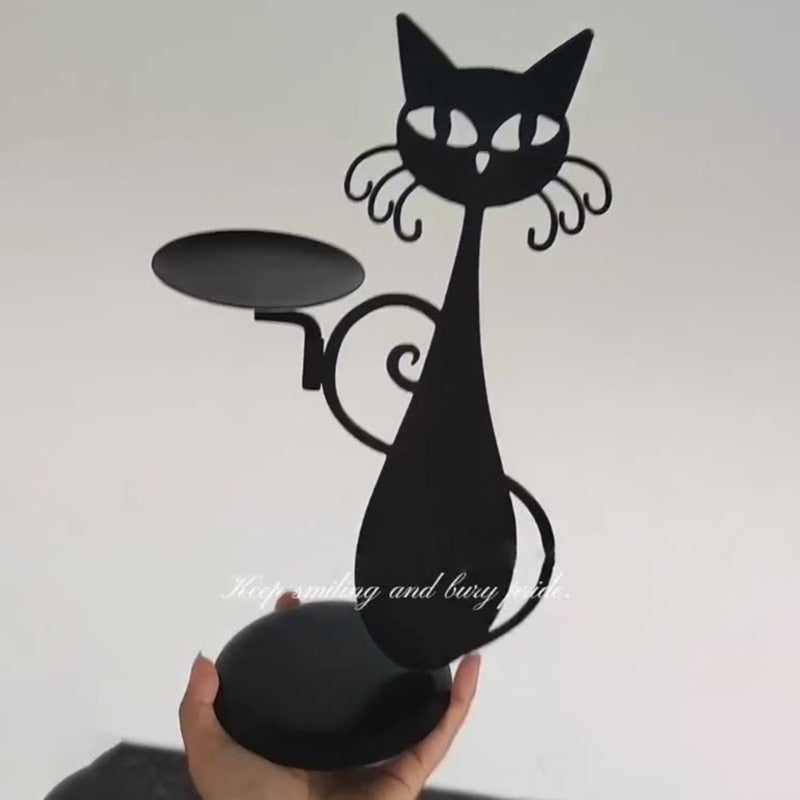 Candle Holder "Black Cat" | Add a Touch of Mysticism to Your Interior