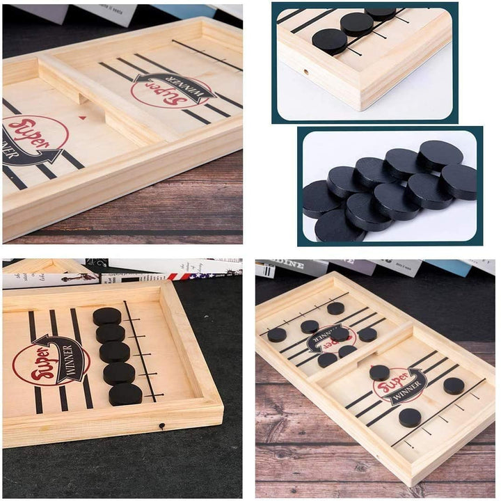 Tischhockeyspiel aus Holz | Das Vater-Sohn-Spiel