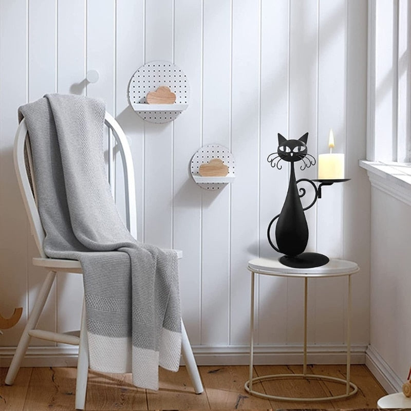 Candle Holder "Black Cat" | Add a Touch of Mysticism to Your Interior