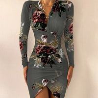 Vestido de moda con abertura frontal