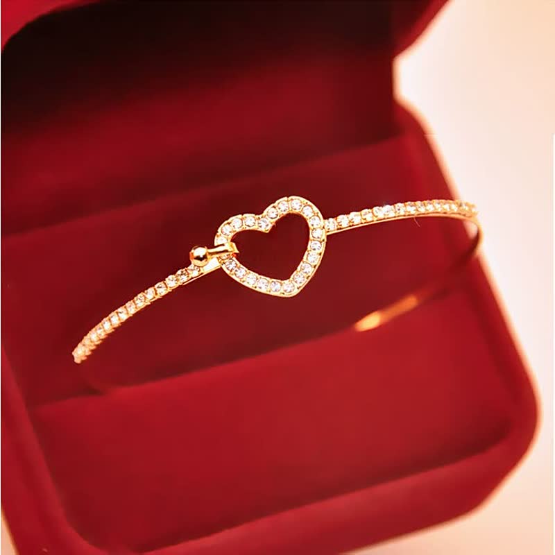 Golden Love Bracelet with Charm