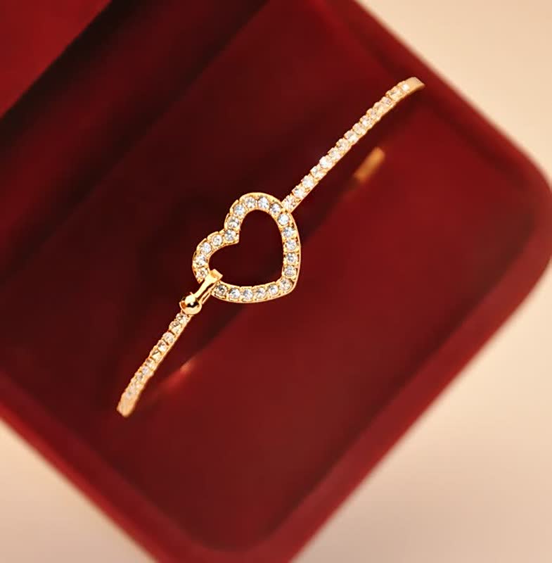 Golden Love Bracelet with Charm