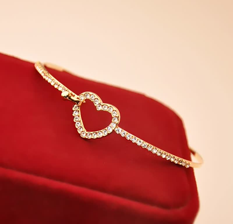 Golden Love Bracelet with Charm