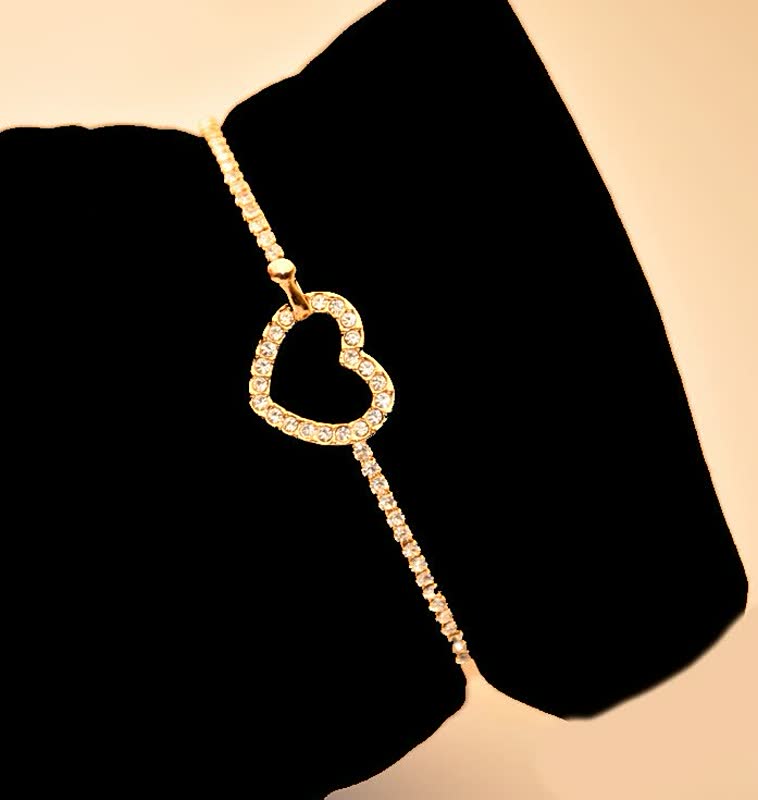 Golden Love Bracelet with Charm