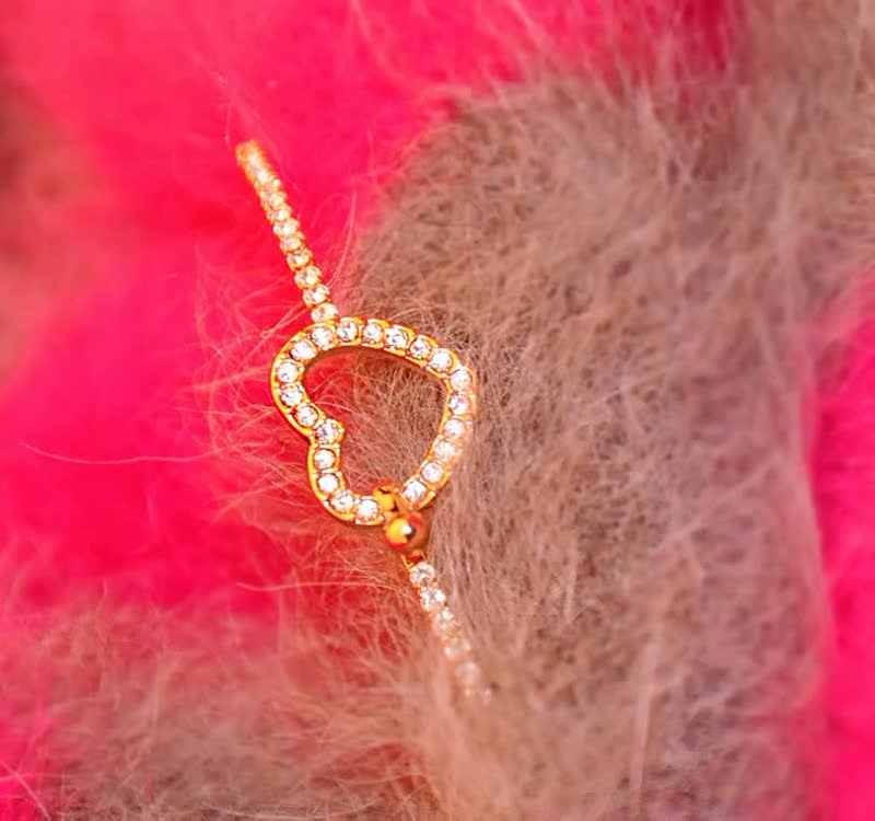 Golden Love Bracelet with Charm